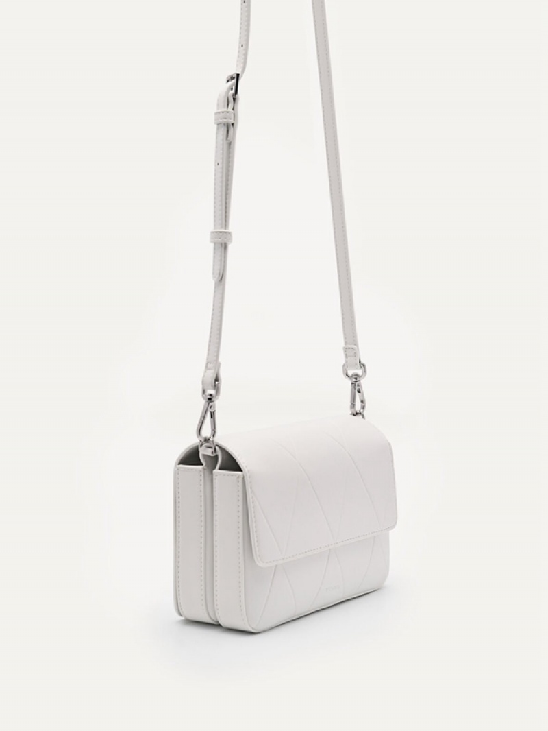 White Women's Pedro Megan Shoulder Bags | PXFTGA-815