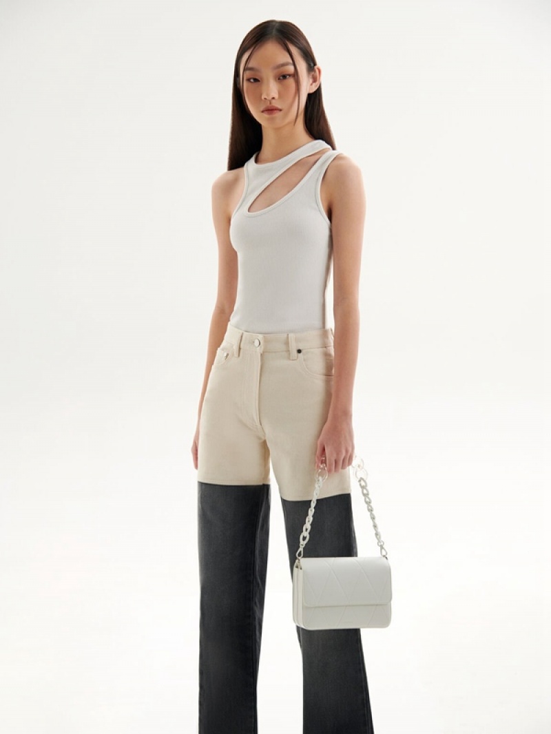 White Women's Pedro Megan Shoulder Bags | PXFTGA-815