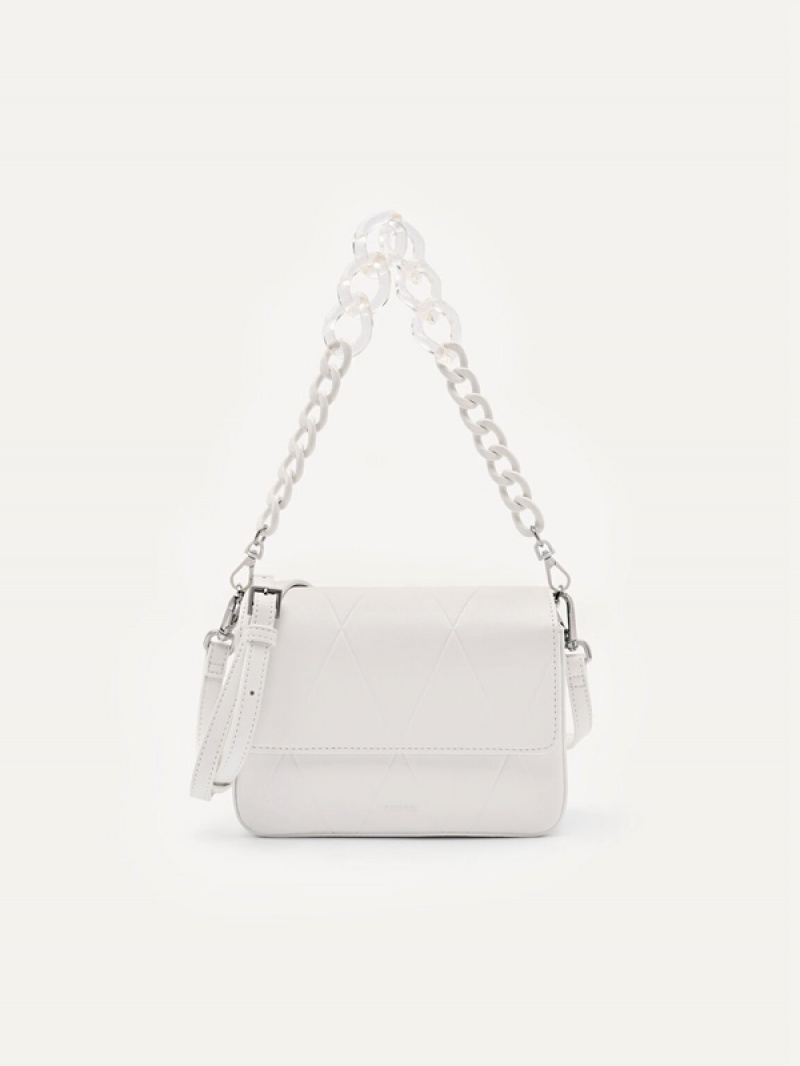 White Women\'s Pedro Megan Shoulder Bags | PXFTGA-815