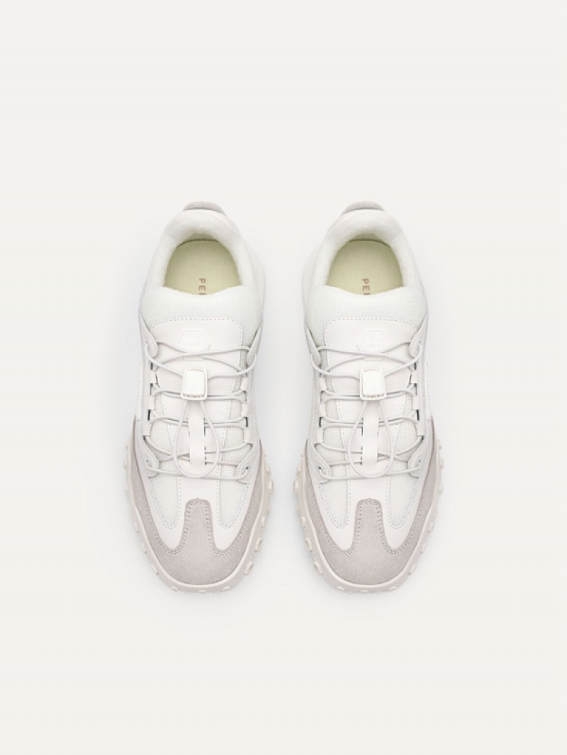 White Women's Pedro Node Sneakers | DUTPYK-976