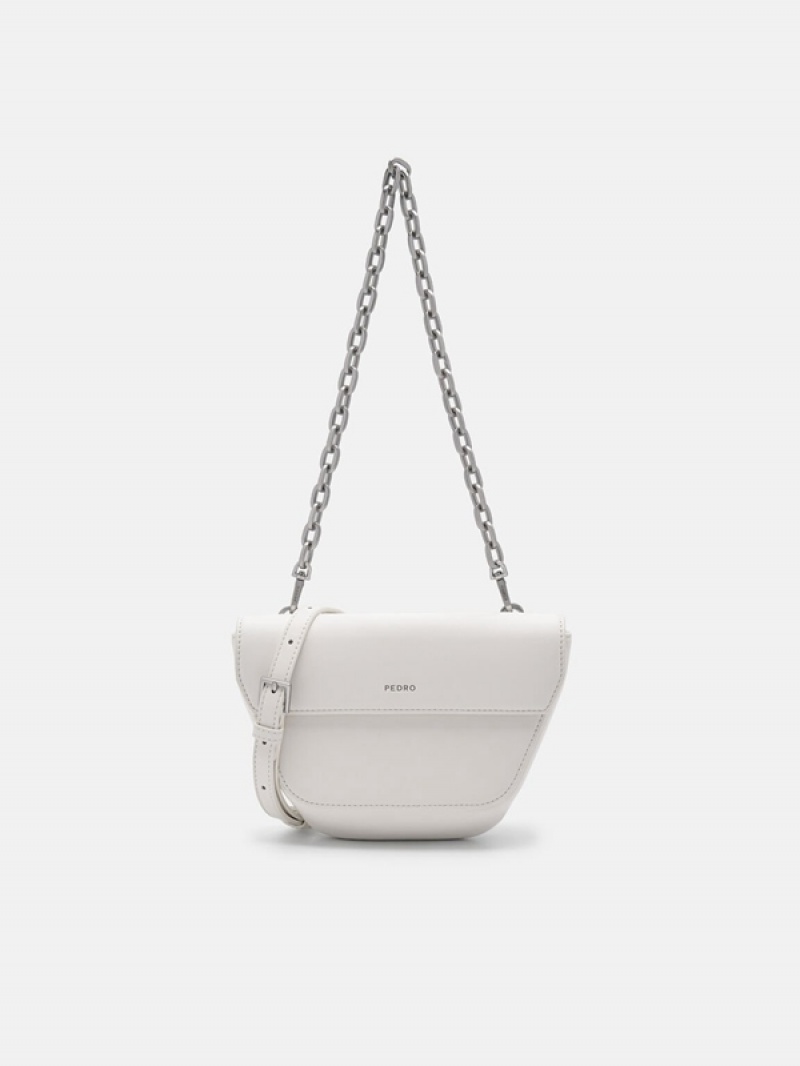 White Women\'s Pedro Olivia Shoulder Bags | ZKTFVW-217