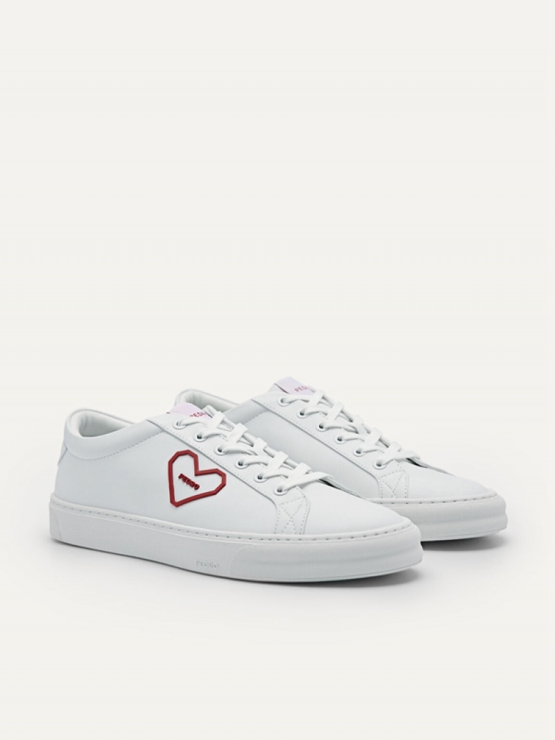 White Women's Pedro Ridge Court Sneakers | FAGYBD-098