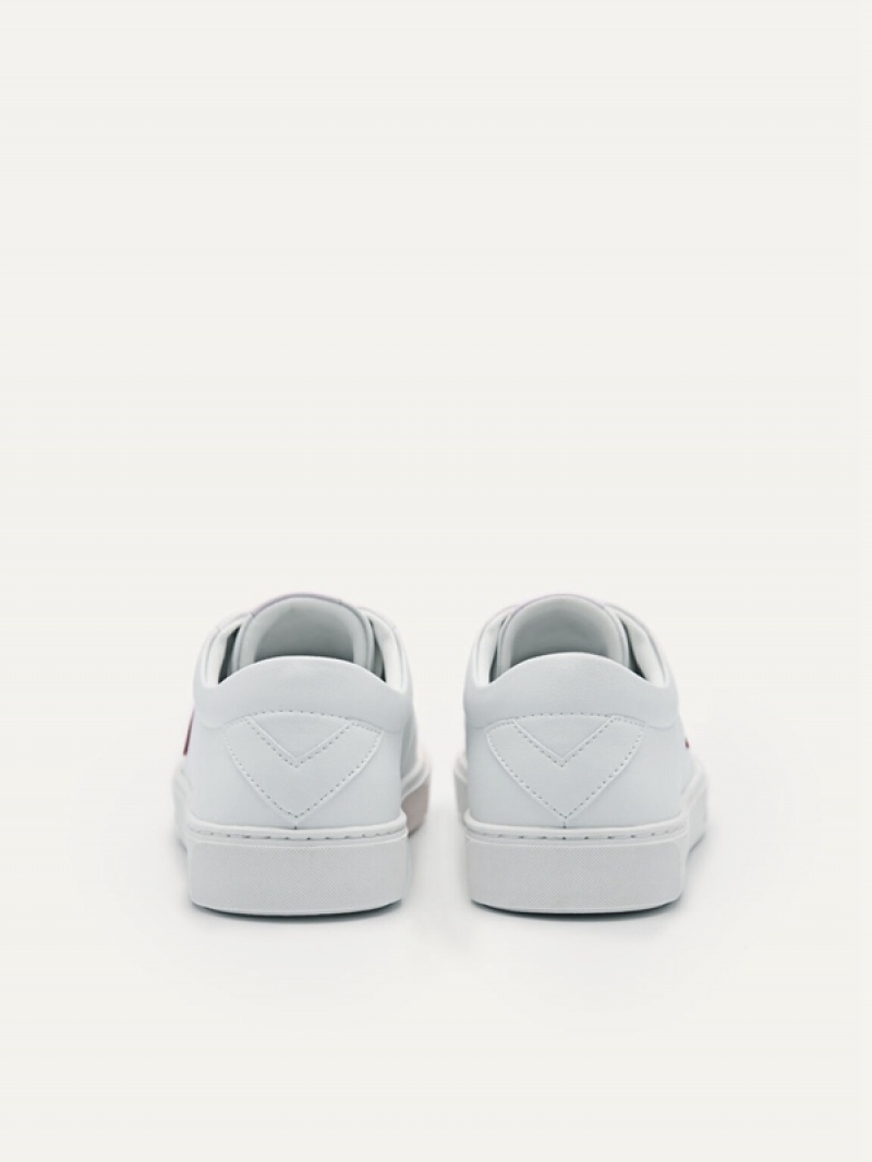 White Women's Pedro Ridge Court Sneakers | FAGYBD-098