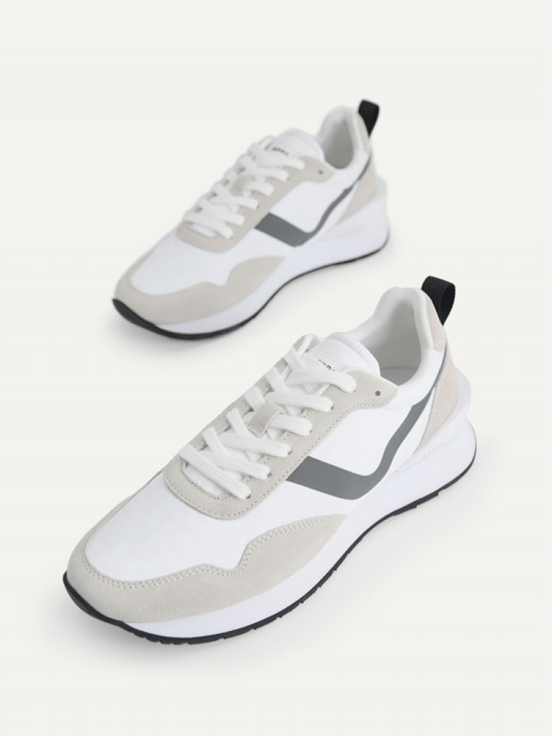 White Women's Pedro Suede Sneakers | EMTIFA-450