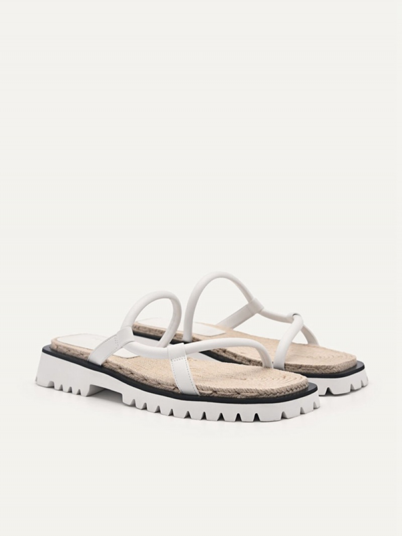 White Women's Pedro Woven Sandals | OUMLFR-375