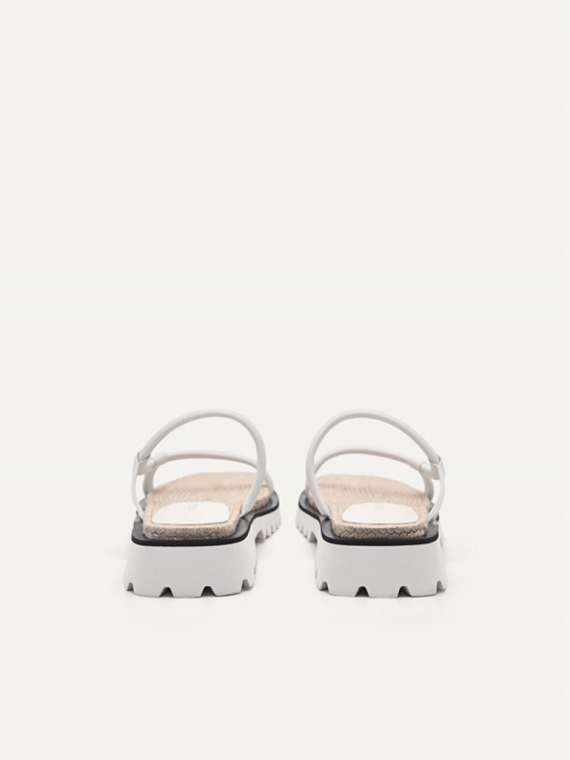 White Women's Pedro Woven Sandals | OUMLFR-375