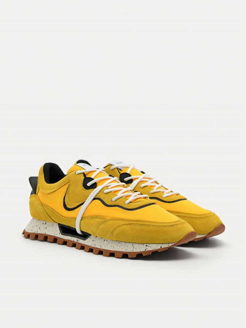 Yellow Men's Pedro Suede Spur Sneakers | OAFCQP-240