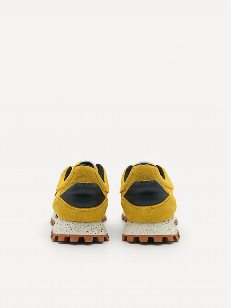 Yellow Men's Pedro Suede Spur Sneakers | OAFCQP-240