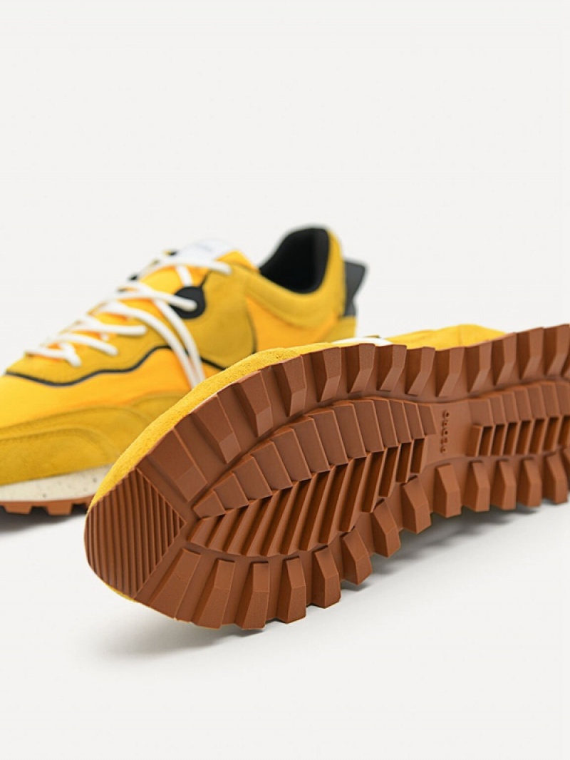 Yellow Men's Pedro Suede Spur Sneakers | OAFCQP-240