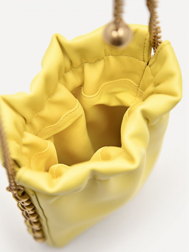 Yellow Women's Pedro Chain Sling Pouches | YTZKXN-548