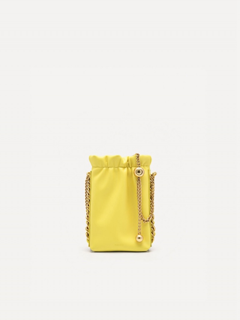 Yellow Women\'s Pedro Chain Sling Pouches | YTZKXN-548