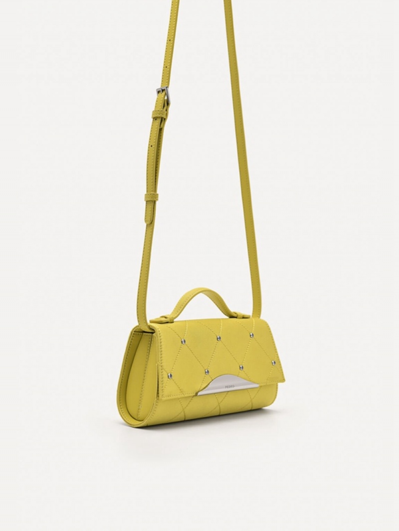 Yellow Women's Pedro Rina Mini Satin Handbag | BSFYAW-126