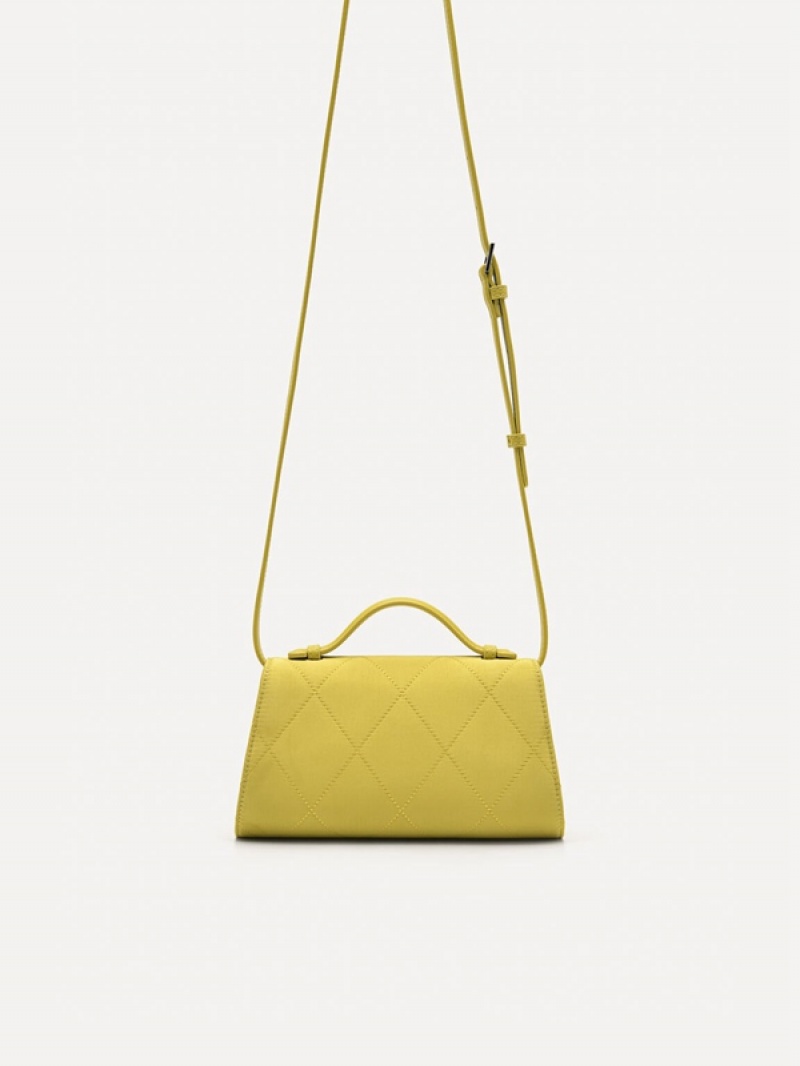 Yellow Women's Pedro Rina Mini Satin Handbag | BSFYAW-126