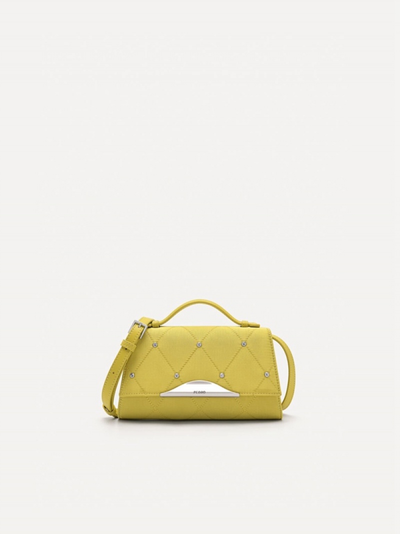 Yellow Women\'s Pedro Rina Mini Satin Handbag | BSFYAW-126