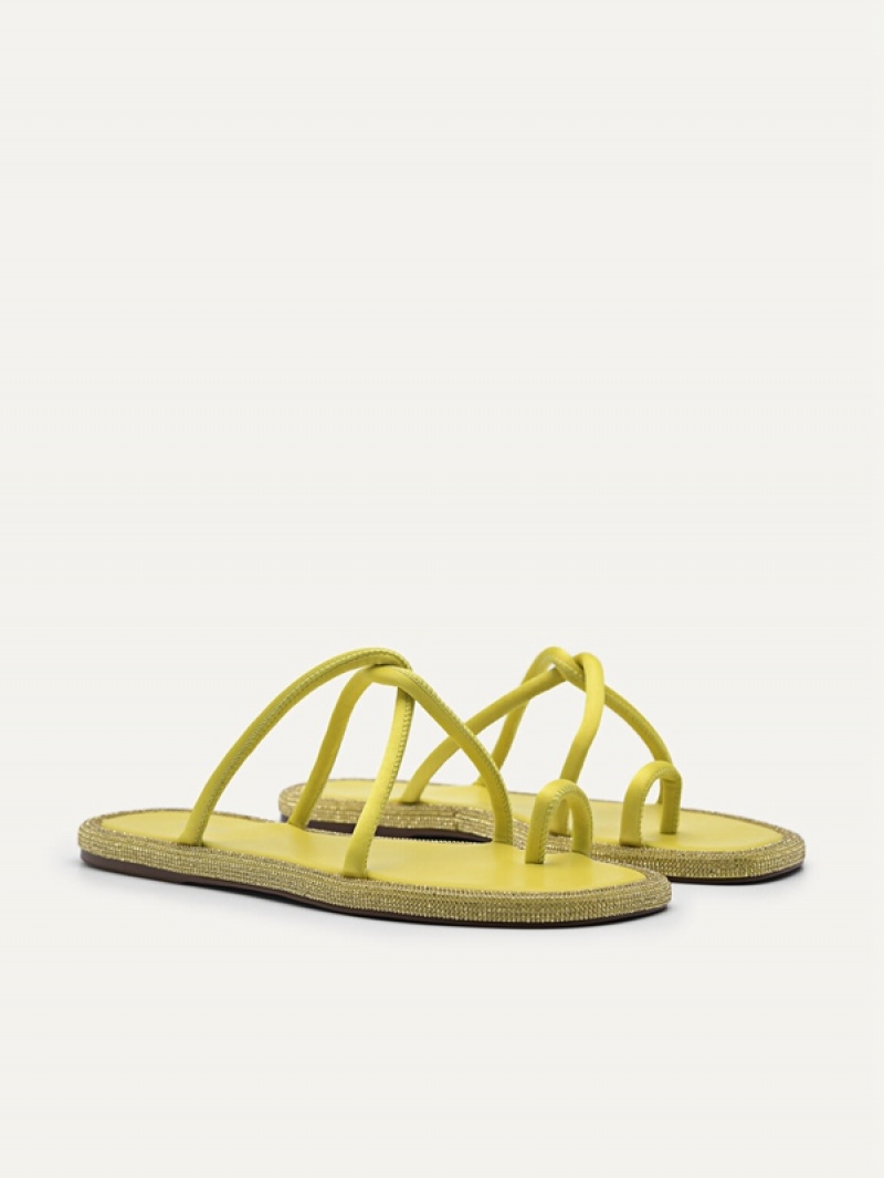 Yellow Women's Pedro Rina Strappy Sandals | DUSQVY-961