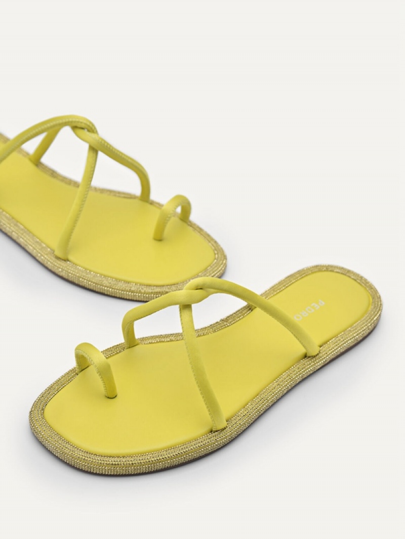 Yellow Women's Pedro Rina Strappy Sandals | DUSQVY-961