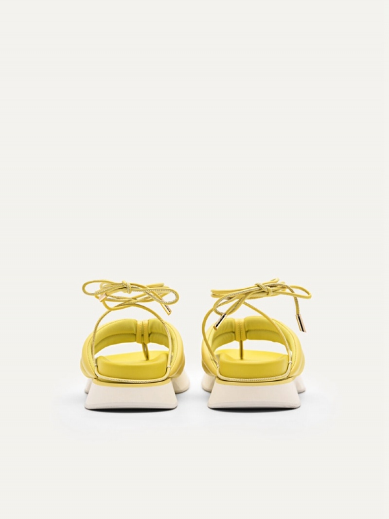 Yellow Women's Pedro Strappy Thong Sandals | ENVWGM-250